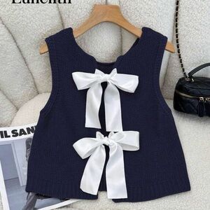 SHEIN Navy Blue Knit Sleeveless Top